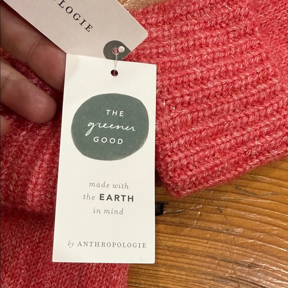Anthropologie Coral Knit Winter Gloves NWT - Picture 2 of 6